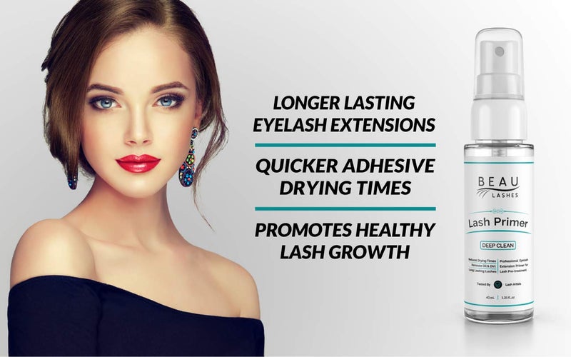 beau lashes برايمر رموش لتمديد الرموش (40 مل) - لتنظيف الرموش، وتعزيز نمو الرموش الصحي وإطالة عمر رموش الفوكس مينك الفردية - يزيل بقايا المكياج وزيت الماسكارا - Image 5